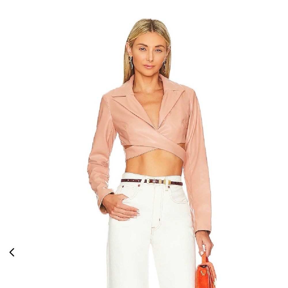 NEW LEATHER CROP TOP - medium